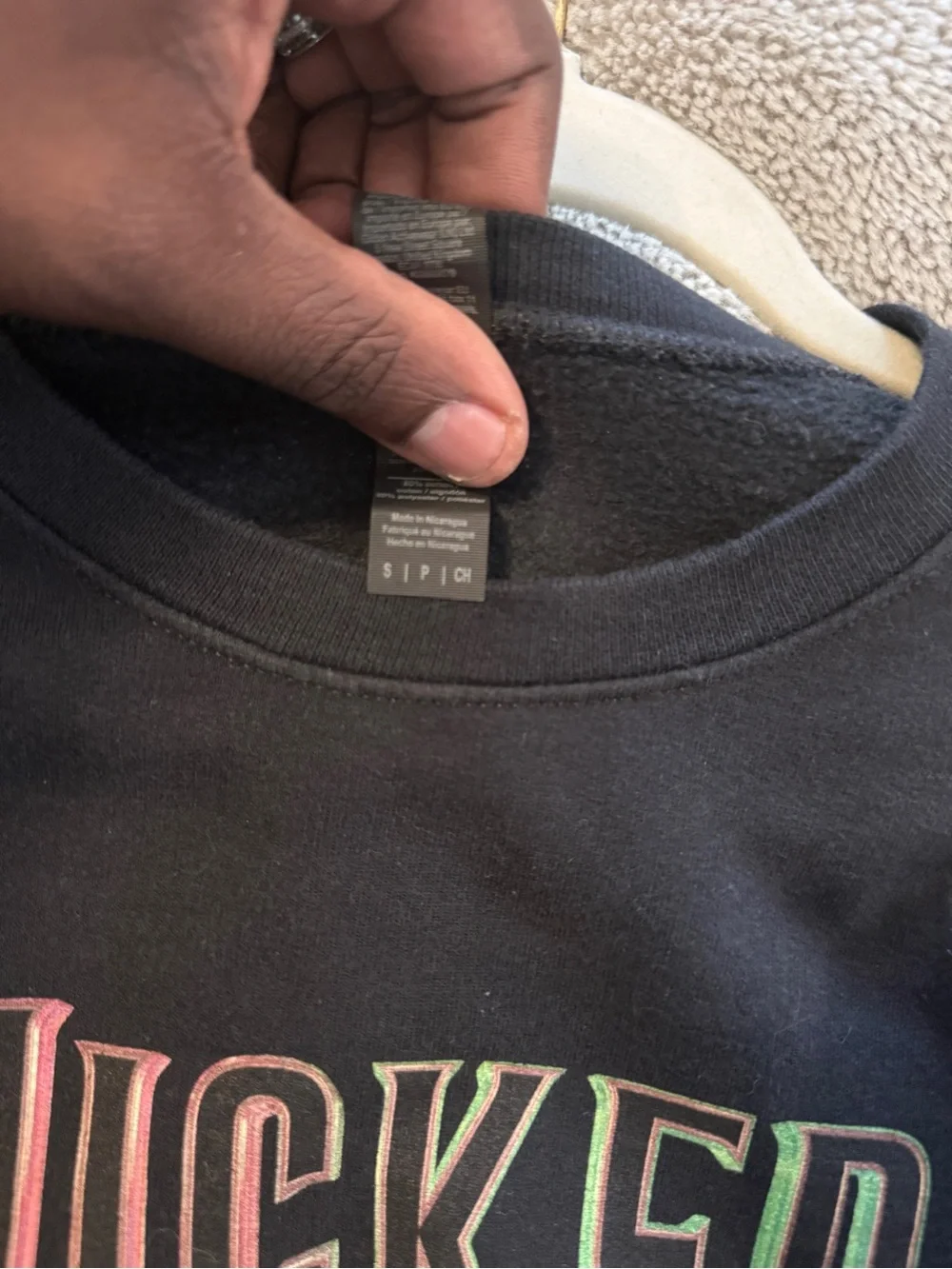 Wicked The Musical Unisex Size Small Black Crewneck Sweatshirt